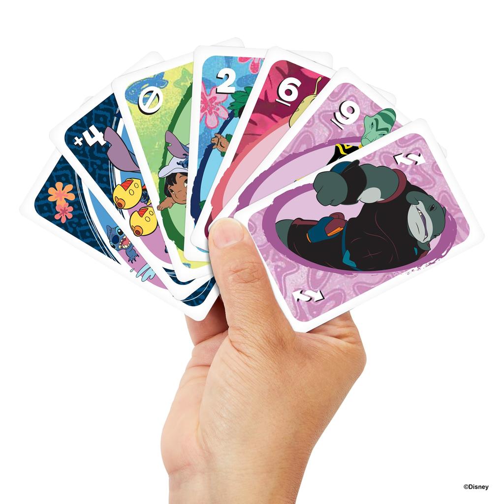 Mattel Games UNO Лило Стич Принадлежности для вечеринки Карта 112 для возраста 7 и JCC10 & Игра, Карты, 2-10 игроков, Вверх, Синий,