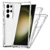 Прозрачный гибридный чехол для Samsung Galaxy S23 Ultra из акрила и ТПУ с пленкой с лазерной печатью