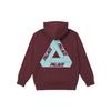 Palace Ss22 Tri-Mesh Hooded Sweatshirt With Solid Color Logo Print Unisex Hoodies Burgundy PLA-SS22-269