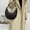 New Woven Half-moon Bag Versatile Handbag Shoulder Crossbody Armpit Bag Personalized Trend Crescent Dumpling Bag