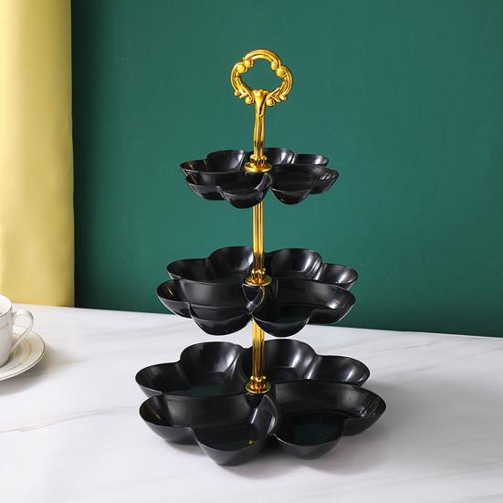 Фруктовая корзина-подставка для кухонной столешницы, 3-х уровневая, экономящая место подставка для фруктов, поднос для еды, органайзер для фруктов, закусок и десертов