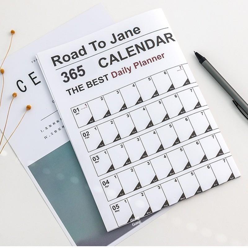 Calendar Wall 2026 New Yearly Daily Schedule Planner Sheet Paper 365 Day Plan Annual Hanging Planning Weekly Agenda Pad Month 12