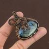 Labradorite Handmade Copper Wire Wrap Jewelry Pendant 2.25" P4m12