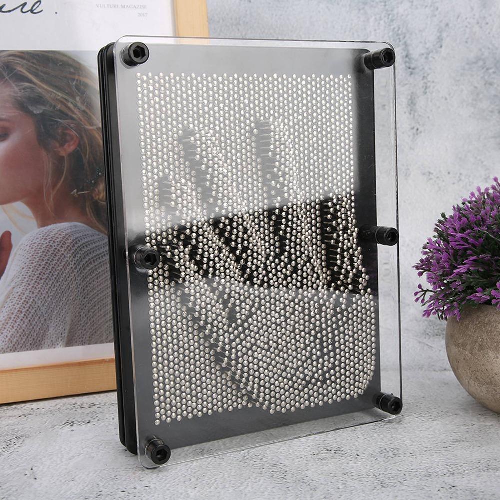 Silver Handprint Toy Metal Three Dimensional Toy Needle Toy Office Desk Decoration