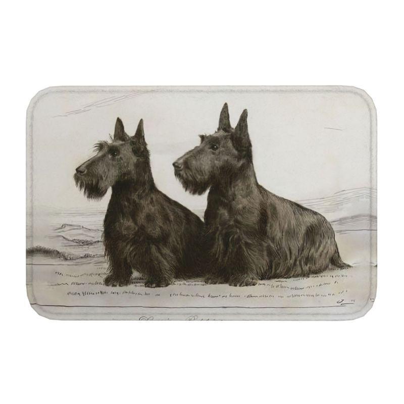 Cute Scottish Terrier  Front Door Floor Entrance Mats Indoor Scottie Dog Bath Kitchen Doormat Toilet Carpet Rug Home Decoration