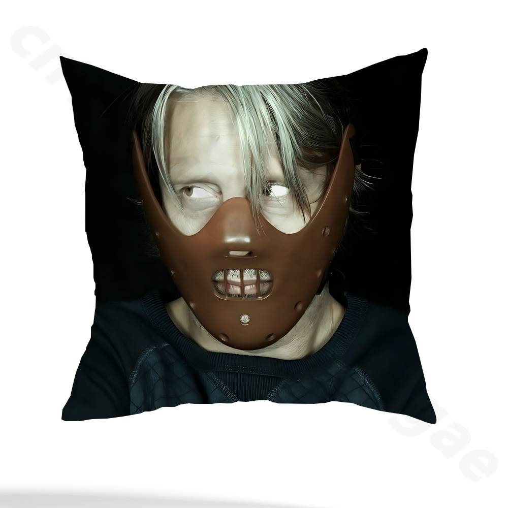 H-Hannibal Mads Mikkelsen pillowcase casual style decoration, suitable for home decoration (excluding pillow core)