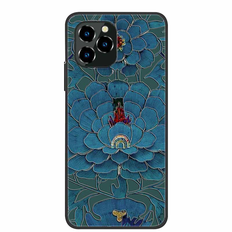 Для Oukitel C21 Pro Чехол Роскошный 3D Рельефный Цветок Силиконовый Чехол для Телефона Для C21pro Ударопрочный Coque Рельефные Цветы Funda Capa