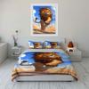 Majestic lion on sky. Bedding sets Duvet cover sets Duvet covers Pillowcases(1* Duvet Cover 2* Pillowcases without duvet insert)