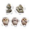 Фигурка совы HIGHAWK, Животное-талисман, Милое мини-украшение для входа, Декор из смолы, Набор из 2 шт., Маленькие совы