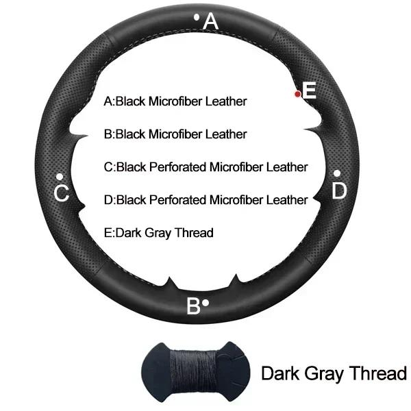Hand Sewing Car Braid on Steering Wheel Cover for Jeep Commander (XK) 2006-2008 Grand Cherokee III(WK) 2005-2008 Accessories