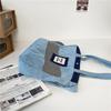Large Capacity Tote Bag Women's Denim Patchwork Crossbody Bag Shopping Bag