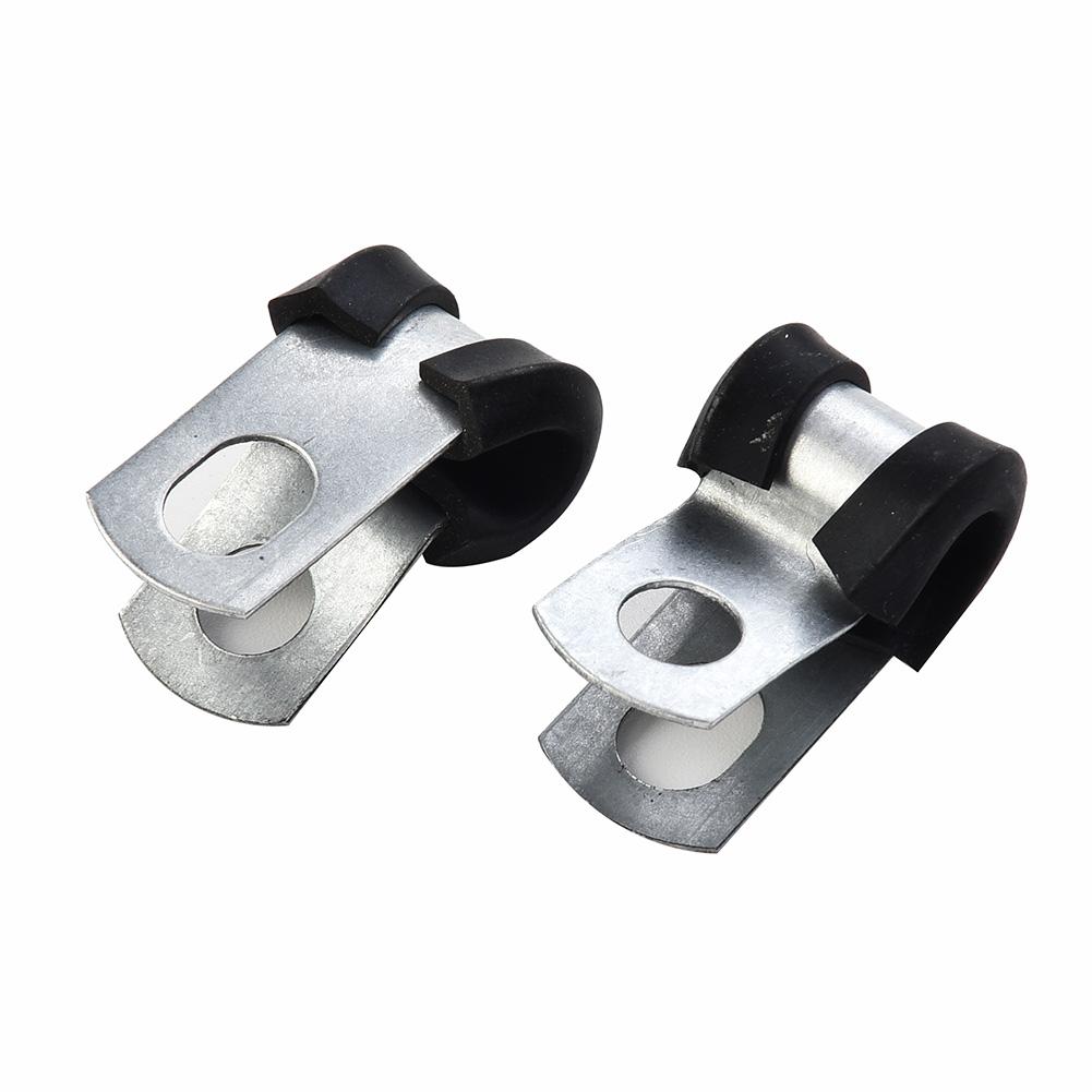 12Pcs Car P Clips Hose Fasteners Cable For Mikalor Camper Hydraulic 3/16\" Brake Gas Line Pipe Fixing Clamp Interior Accessories