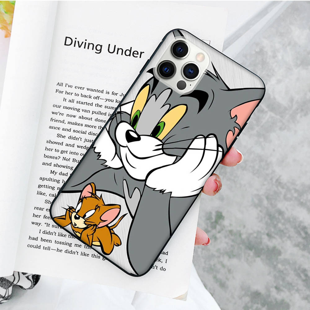 Мягкий чехол JT50 Tom and Jerry Cat Mouse для Xiaomi Poco X6 X4 M5 M6 F5 F6 C65 C55 C50 C51 C40 Pro Redmi 14C A3X 13C 12C 11T 10A 9C Note 7 6 8A Plus
