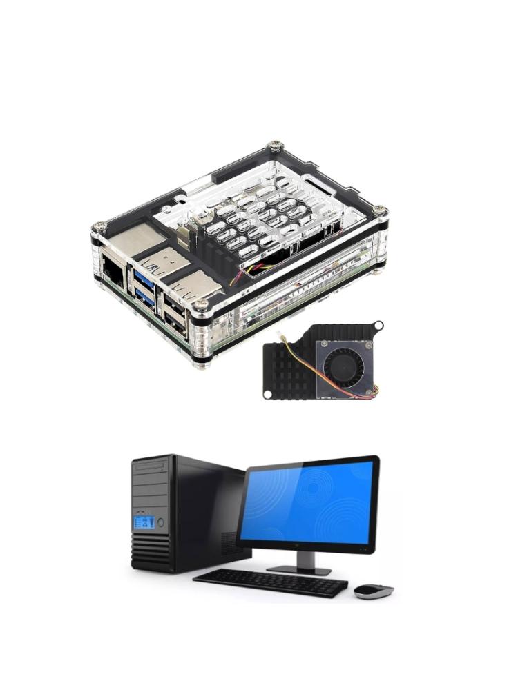 Защитный корпус с активным охлаждающим вентилятором для RPI 5 Cover Box Easy Access