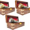 Custom Multicolor Brass Kaleidoscope with Leather and Wood Box Personalized Gift for Dads Men Women, Kids Birthdays, Christmas Decor (Gray)
