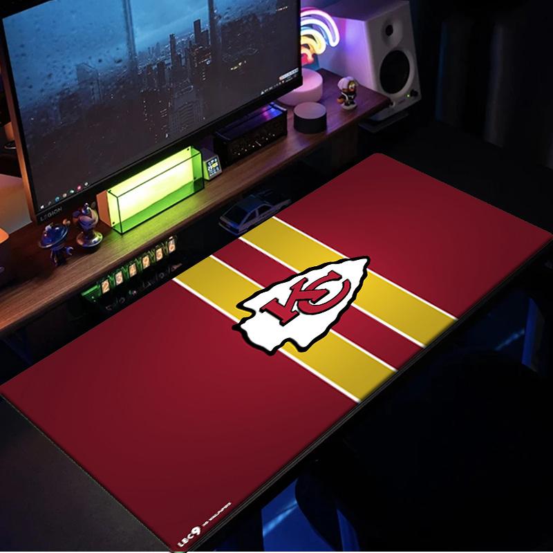 Kansas City Chiefs Logo mouse pad, rubber base, esports desk mat, mouse pad for gamers and office use, gaming desk , easy to clean mat