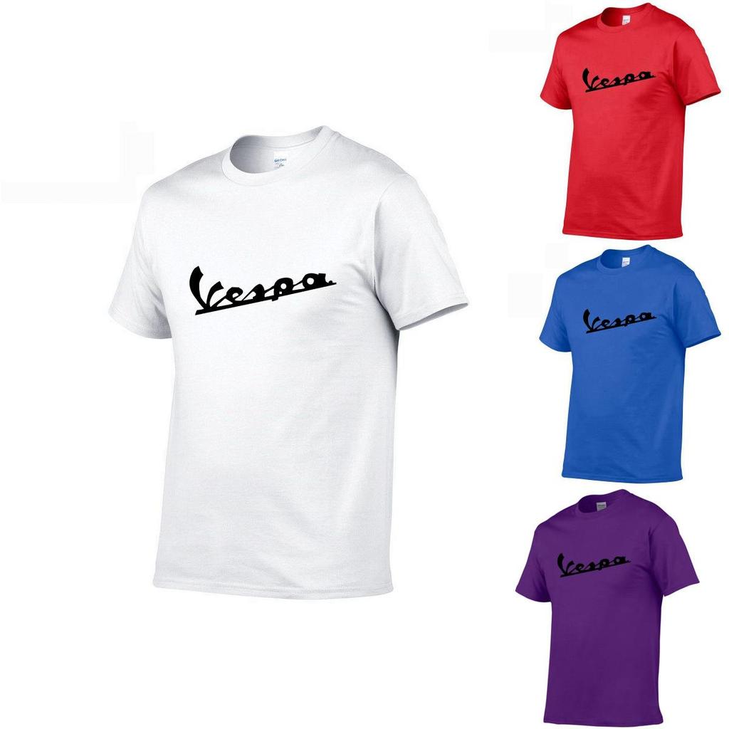 Shirt 2017 Men Funny Vespa Tshirt 100 Cotton Summer Short Sleeve Round