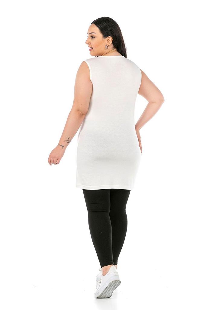 Женское стильное боди большого размера плюс размер с круглым вырезом на толстых бретелях из вискозы, длинное боди из норки