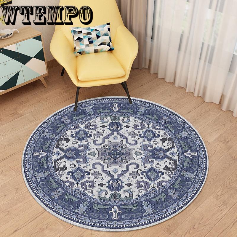 Круглый ковёр из полиэфирного волокна