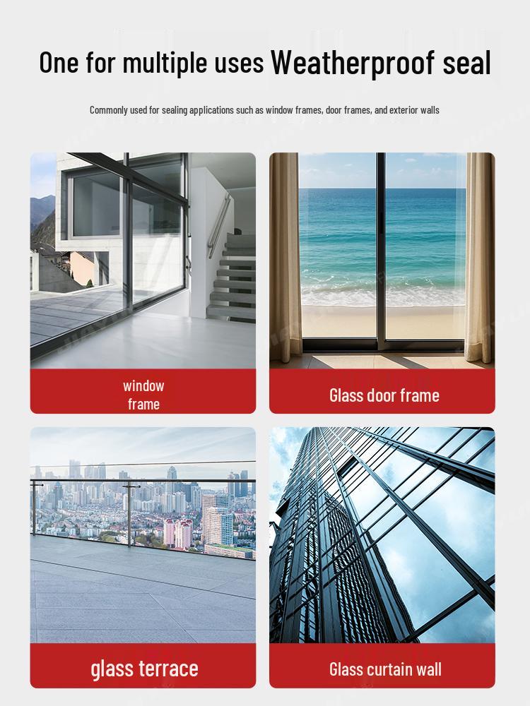 Черный водостойкий силиконовый герметик для окон и дверей для заделки швов, противоплесневый клей для стекла