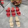 Summer Flat-bottomed Slippers Women's Fashion and Leisure One-character Fairy Style Sandals Indoor Home Sandals