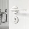 White Bedroom Door Lock, Silent Split Lock, Household Wooden Door Handle Lock