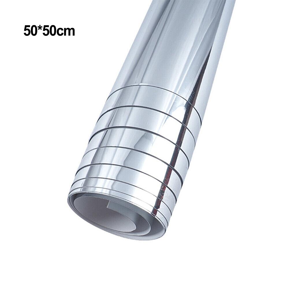 Наклейка на зеркало на стену, самоклеящаяся пленка для зеркала, украшение ванной комнаты