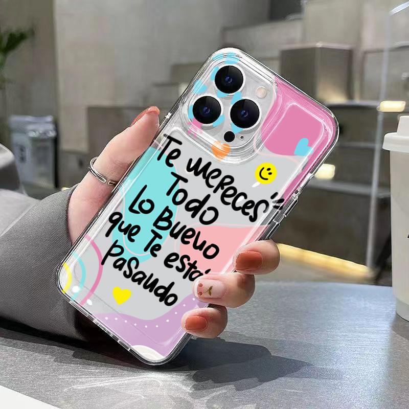 Милый Чехол-Смайлик Сердечко Для Xiaomi Redmi Note 14 Pro 12 13 Pro Plus 5G 12S 11 10 14C 13C 12C Вдохновляющий Текст Прозрачная Крышка