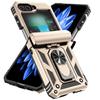 Чехол для Samsung Galaxy Z Flip 6 5 4 3 со сдвижной крышкой для объектива, магнитное кольцо-подставка 360°, улучшенная защита от ударов военного уровня