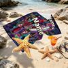 Custom Name Personalized Michael Jackson Print Beach Towel, for Trip Camping Beach Party Home Decor, Birthday Gift for Family & Friends