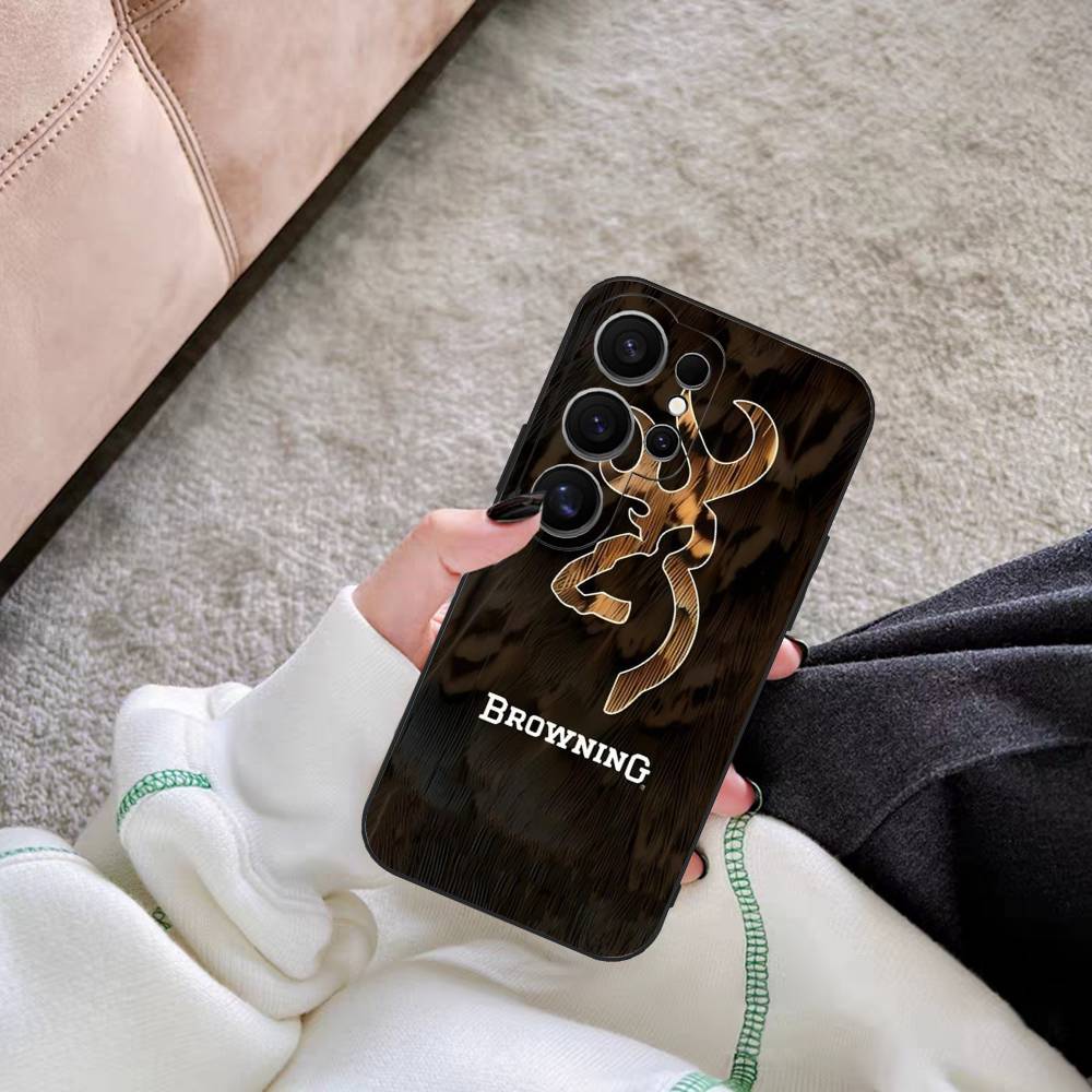 B-Browning Logo Phone Case For Samsung S 24 Fe 25 Ultra Plus 20 Lite 21 30 22 23 24 22 Ultra 5G Fundas