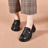 Женская обувь на плоской подошве женские одинарные туфли весна новая круглая носовая часть женская первый слой коровьей кожи удобные любовь маленькие кожаные туфли
