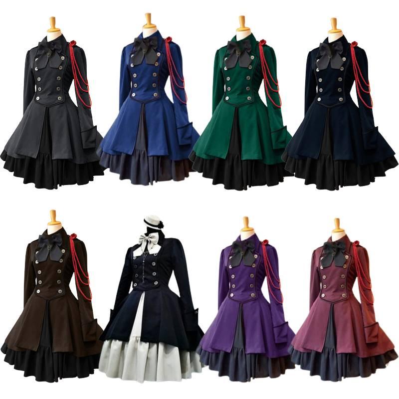 Medieval Renaissance Vintage Butterfly Long Sleeve Cosplay Dress