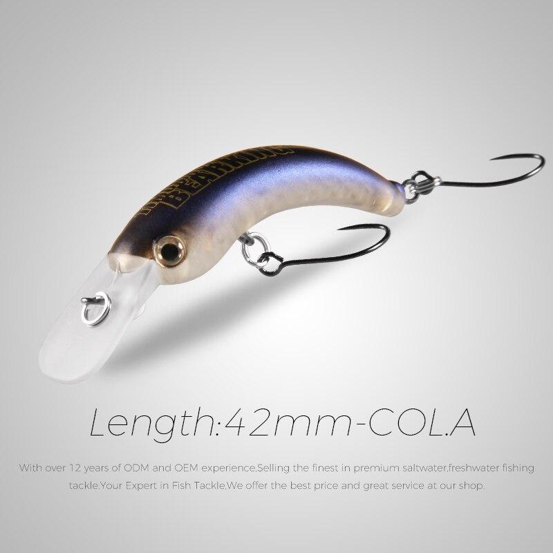 BEARKING 29 мм 42 мм рыболовная приманка для форели, мини воблер, рыболовные снасти, пресноводный гольян, рукоятка, искусственная жесткая приманка