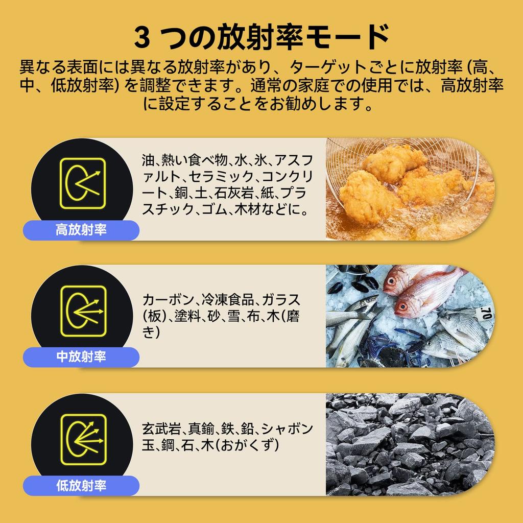 Wintall Инфракрасный термометр Температурный пистолет для лазерного инфракрасного поверхностного инструмента для пиццы с 3 регулируемыми коэффициентами излучения и макс. мин. средним -50℃ ~ 1000℃,