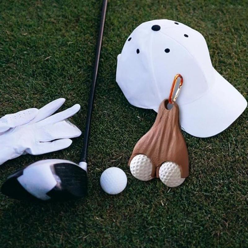 Golf Ball Testicle Sac Holder The Ultimate Gag Golfer Gift Portable Golf Holder For Golf Lovers With Carabiner Golf Themed Party