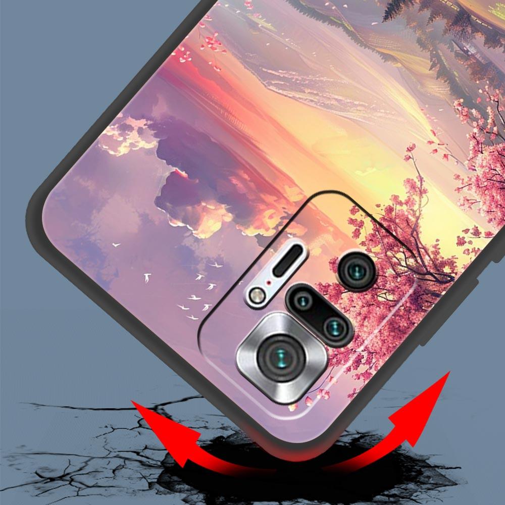 Корейский чехол с цветами для Redmi 14C 10C Note 15 14 13 12 10 11 K40 Pro Plus 5G, противоударный, мягкий ТПУ, чехол-бампер