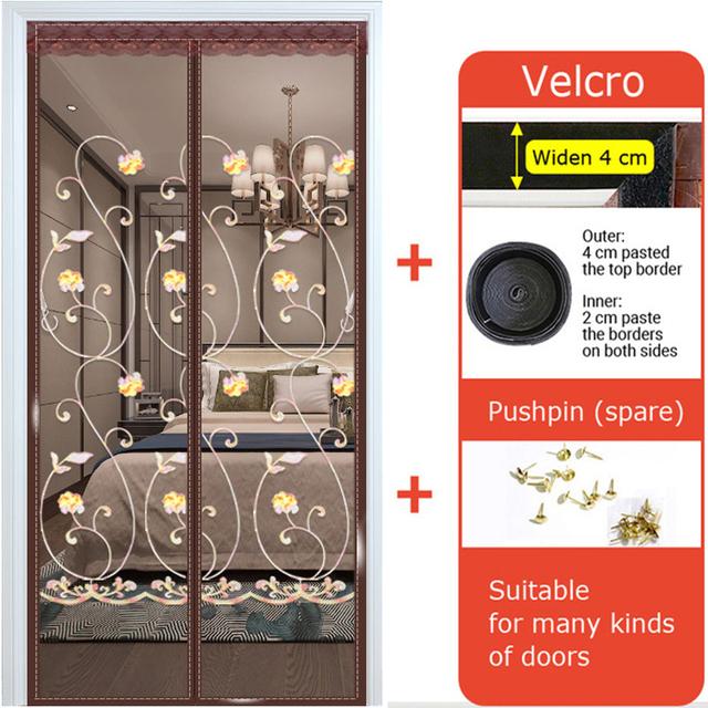 Жаркое лето 2024, противомоскитная дверная занавеска, защитный экран от насекомых, кухонная сетка для двери, магнитная сетка, сетка для дверной занавески