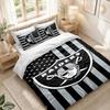 Bedding Set 1 Duvet Cover 2 Pillowcases Las Vegas Raiders Print Bedroom Home Decoration