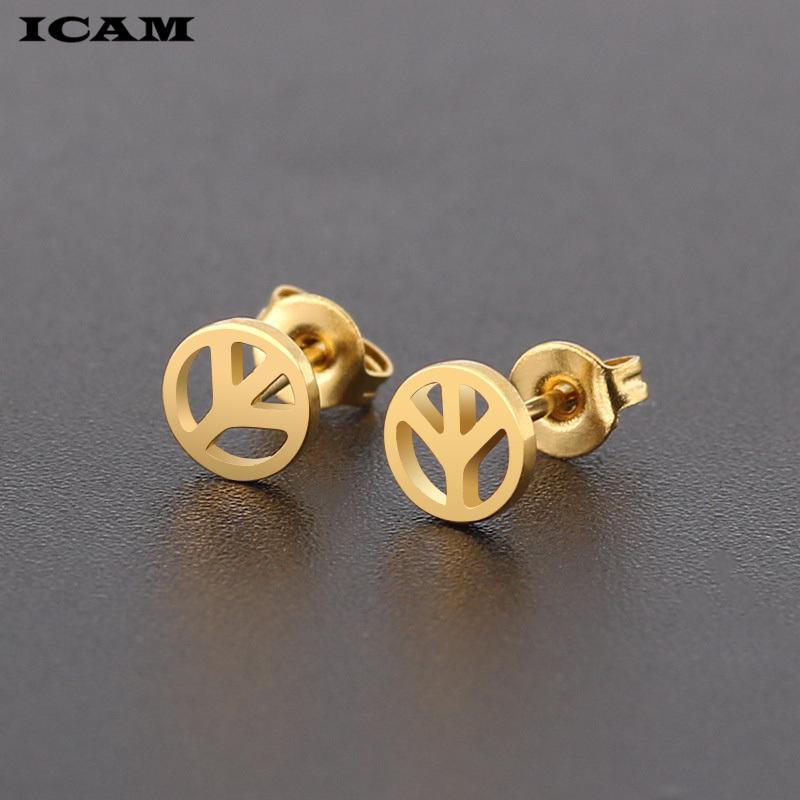 Anti War Peace Symbol Stud Earrings Fashion Jewelry Accessories for Mens Womens Earring Gift