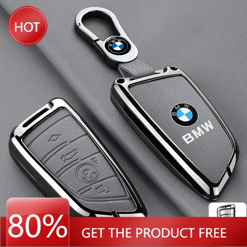 ELRA6 80% New Zinc alloy Leather Car Remote Key Case Cover Shell Protector For BMW X1 X3 X4 X5 X6 F15 F16 G30 3 5 7 Series G11 F48 Ke
