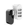 USB2.0 Маленький разветвитель 3 порта Поворотный USB Передача данных Множественный расширитель Для компьютера Ноутбука ПК Аксессуары