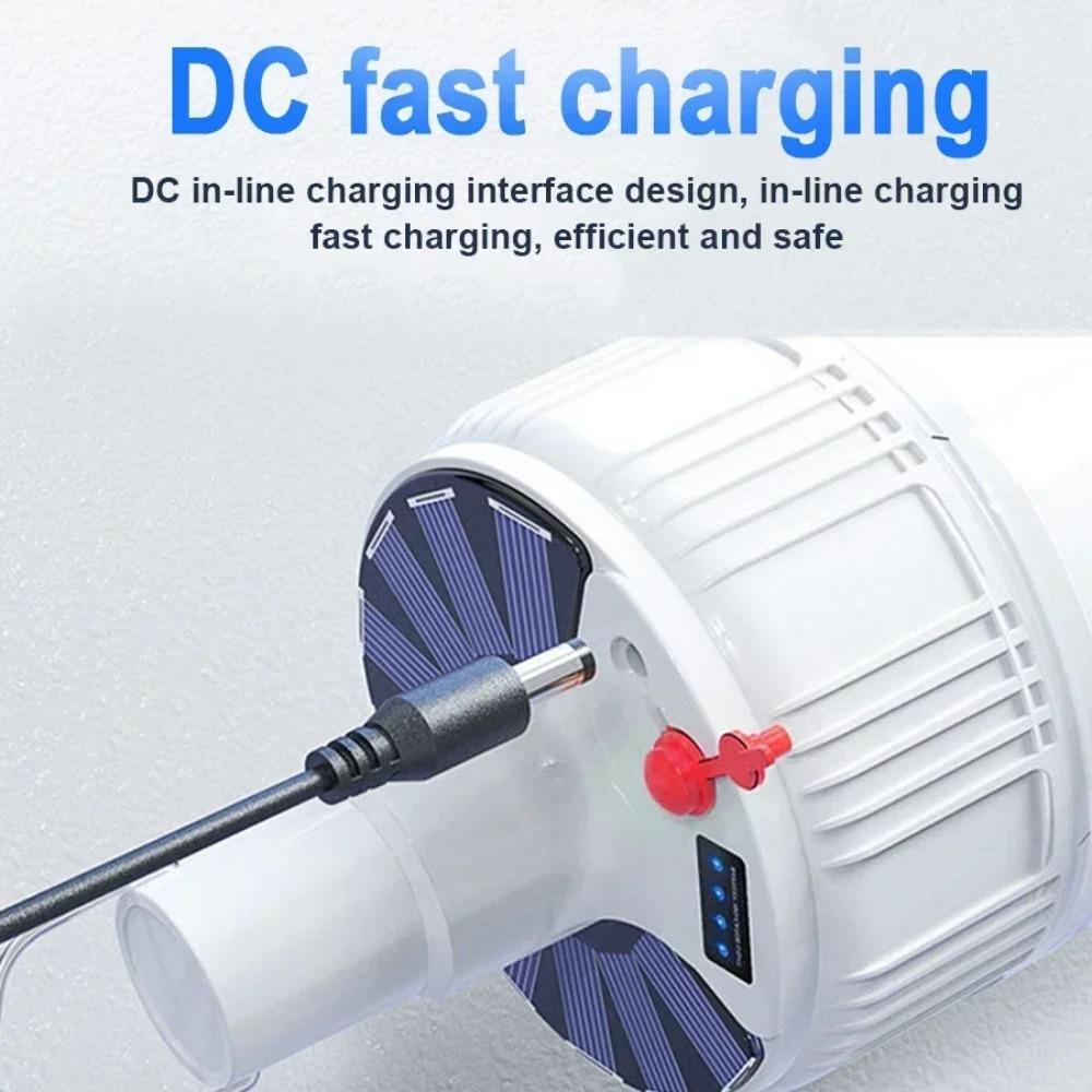 Фонарь для кемпинга на открытом воздухе с быстрой зарядкой постоянного тока на солнечных батареях Портативная палатка Светодиодный крючок для подвешивания кемпинга Поисковые аварийные огни