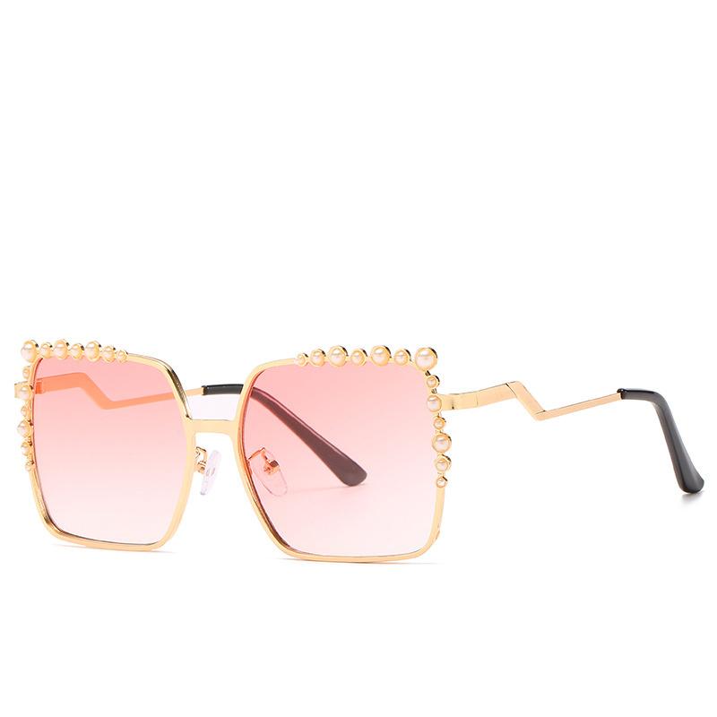 Oversized Square Sun Glasses Ladies 2025 New Luxury Pearl Sunglasses Women Brand Designer Fashion Shades Big Frame Eyewear