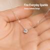 Moissanite Necklace Jewelry Elegant Fashion Shiny Moissanite V-Neck Collarbone Chain Simple Solitaire Pendant Necklace for Women