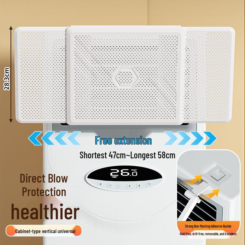 Universal Vertical Air Conditioner Wind Deflector: 2025 Anti-Blow, Windproof Floor Unit Cover
