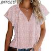 Свободная женская футболка из шифона, однотонная, повседневная, летняя, облегающая для женщин