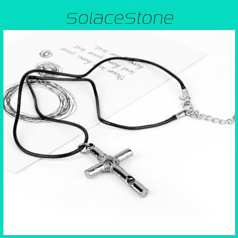 Ожерелье с подвеской в виде креста «Адская девочка» с дизайном из сплава для женщин и мужчин