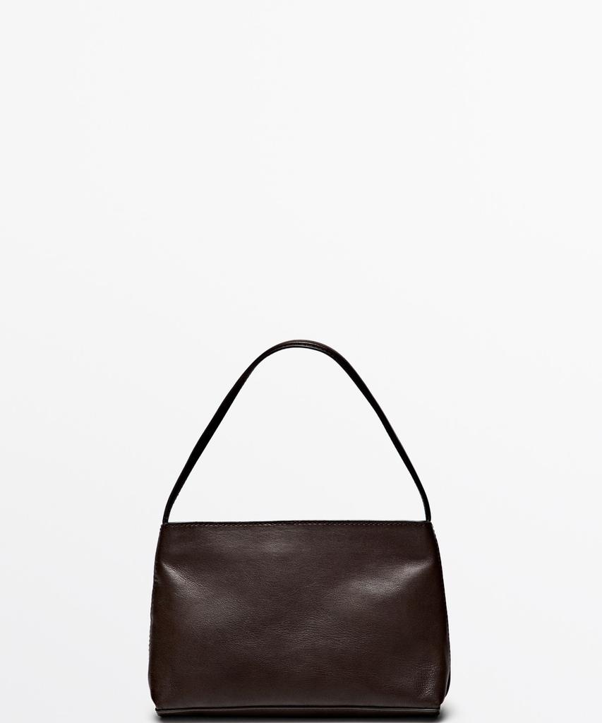 Massimo Dutti Napa Leather Small Shoulder Bag