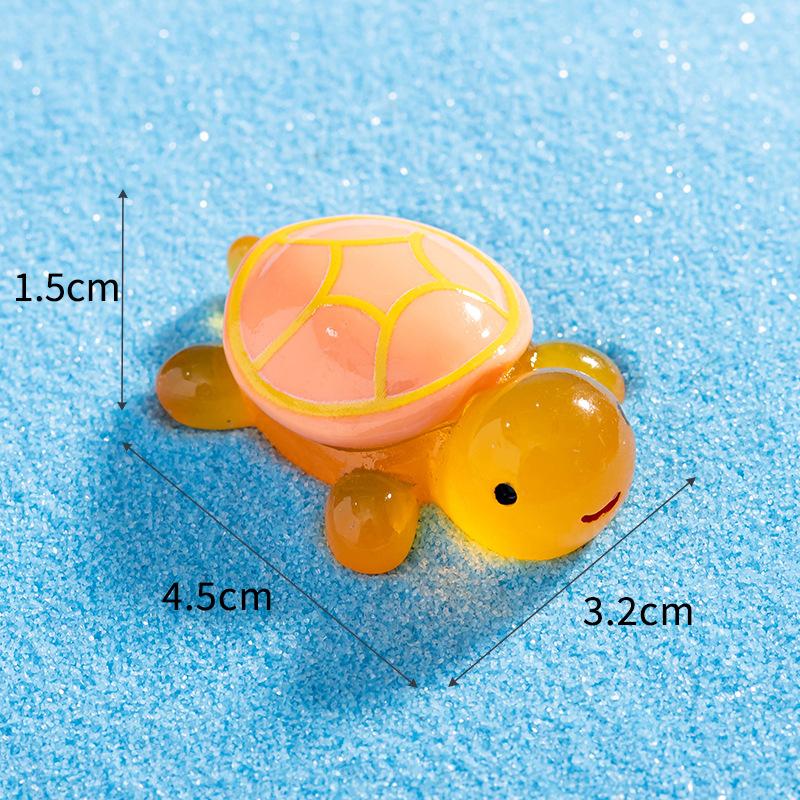 Микропейзаж мультяшный милый светящийся в темноте большой черепаха украшение своими руками слепой мешок черепаха аксессуары стол смоляная безделушка